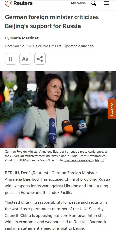 German-foreign-minister-criticizes-Beijings-support-for-Russia